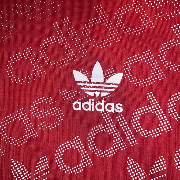 Adidas Red Pullover Hoodie - Picture 2 of 3